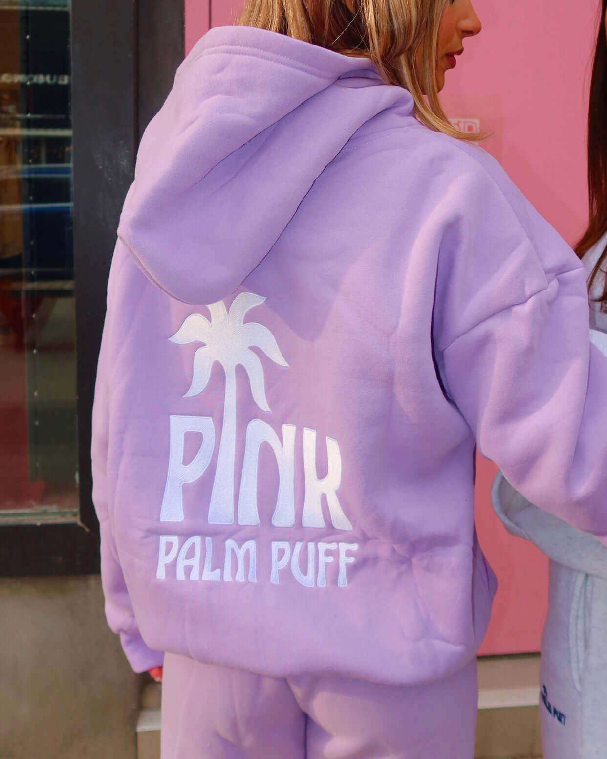 Pink Palm Puff Sweatpants
