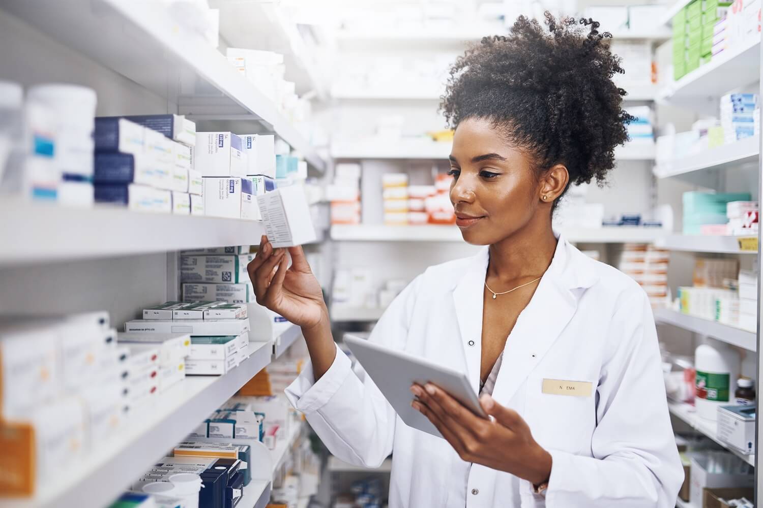 white pharmacist jacket