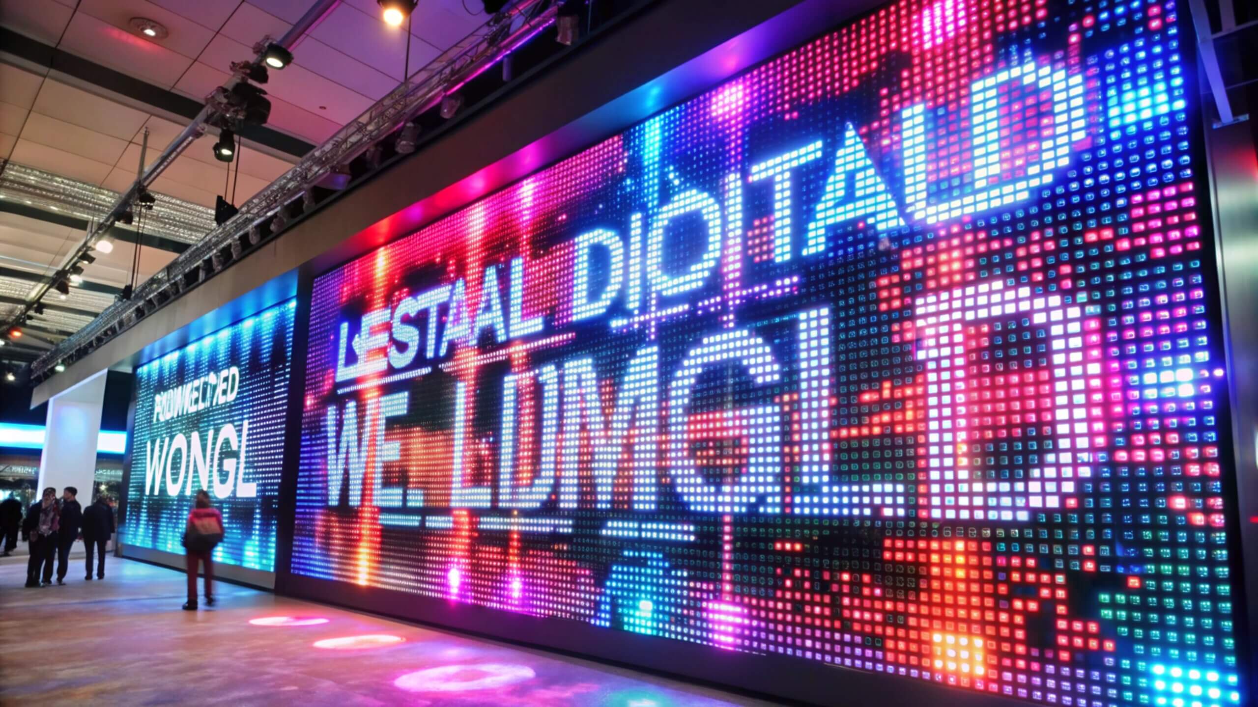 Light emitting diodes for LED display. Digital LED screen background